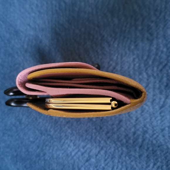 Miu Miu Two-tone Madras Bow Wallet - Picture 11 of 12